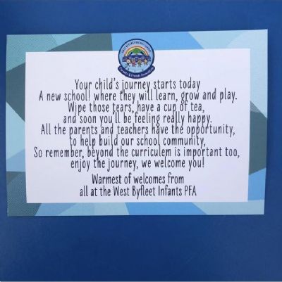 The PFA Ladies were out to welcome all new parents to the school with a new starter 'Welcome Pack'